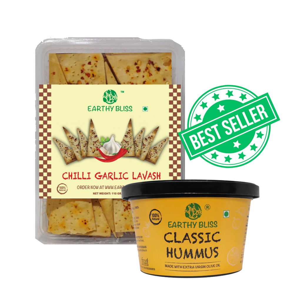 Classic Hummus & Chilli Garlic Flatbread