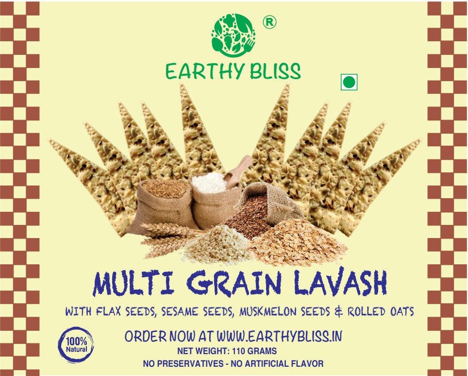 Multi Grain Lavash With Seeds - Earthy Bliss