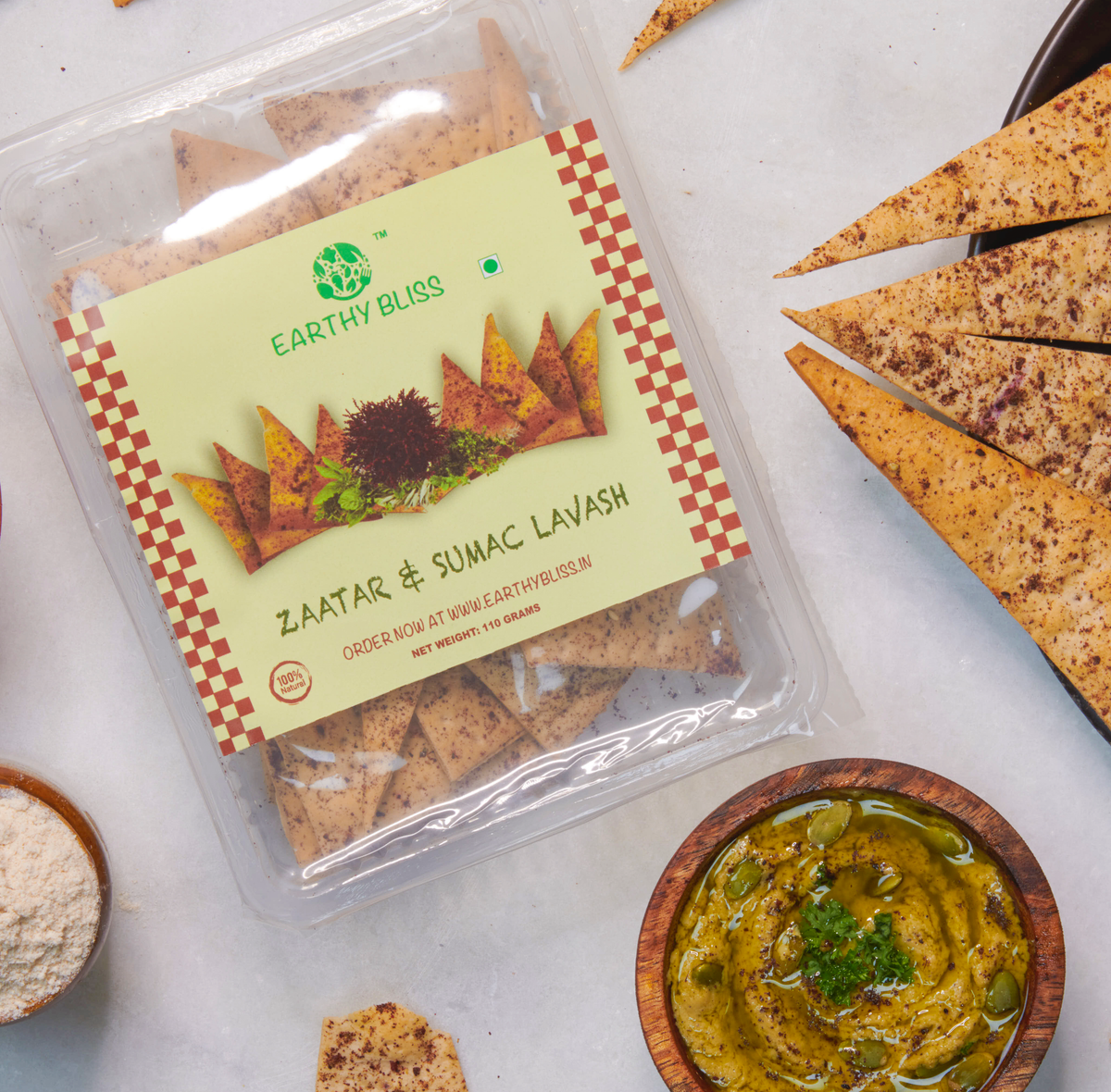 Zaatar & Sumac Lavash - Earthy Bliss