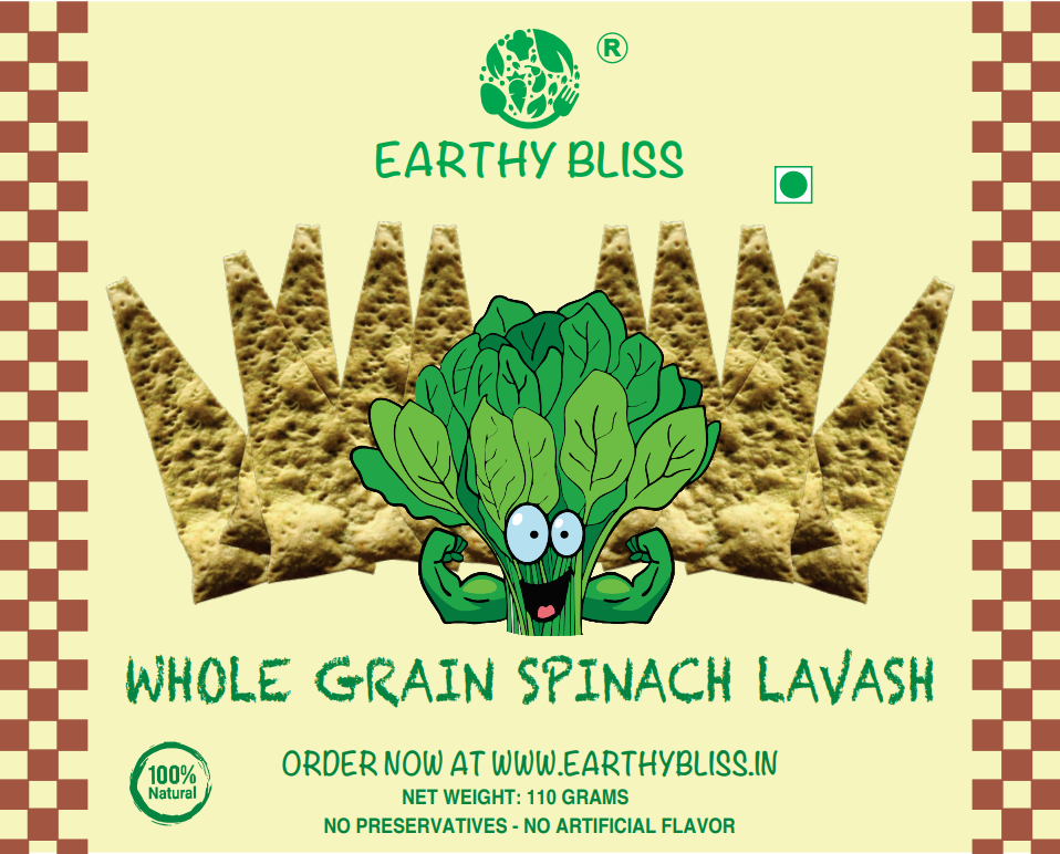 Whole Grain Spinach Lavash - Earthy Bliss