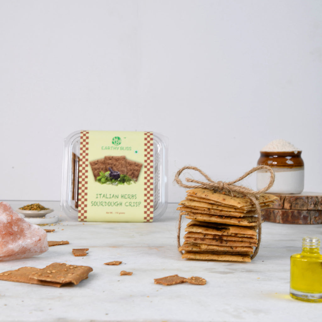 Italian Herb Sourdough Crisps - Earthy Bliss